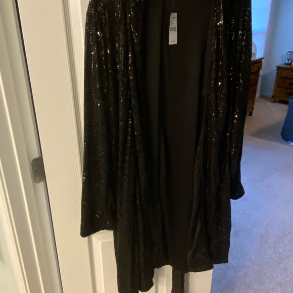 Black sequin duster net - Picture 5 of 9